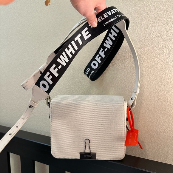 Off-White x Byredo Canvas Binder Clip Flap Bag
 c/o Virgil Abloh with Zip Tie - Picture 1 of 13